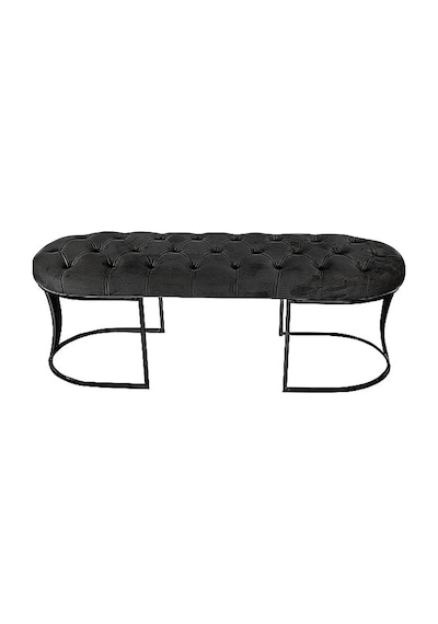 Viego Siyah Bench Puf Antrasit