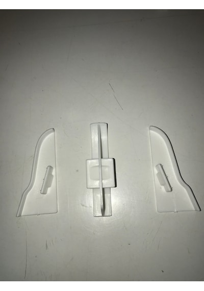 Laminat Parke Süpürgelik Köşe Bağlantı Aparatı 6 cm Beyaz