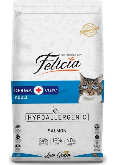 Felicia Derma Care Somonlu Düşük Tahıllı Yetişkin Kedi Maması 2 KG