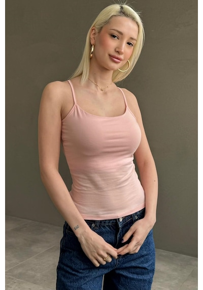Madmext Pembe Ayarlanabilir Kopçalı Askı Kadın Atlet Mg2676 Pembe