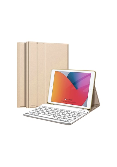 Apple Uyumlu iPad 9. Nesil 10.2 inç Bluetooth Klavyeli Kılıf Standlı Kapaklı A2602-2604-A2603-A2605