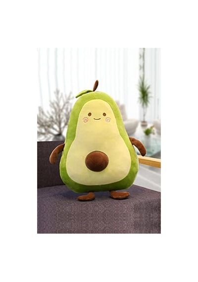 Avokado Temalı Peluş Yastık, Pofuduk Ve Rahat 35 x 35