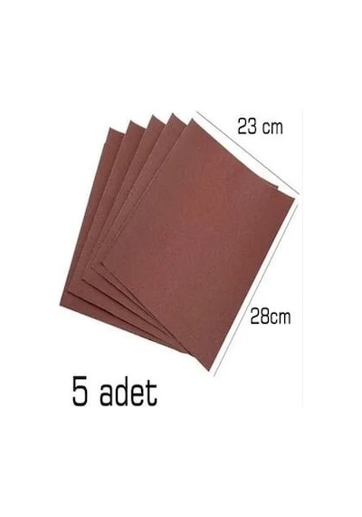 Su Zımparası 800 Kum Yumuşak Kağıt Yüksek Kalite 23x28 Cm 5 Adet