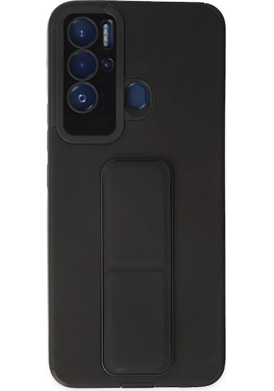 Gld-spt- Newface Tecno Pova Neo Kılıf Mega Standlı Silikon - Siyah