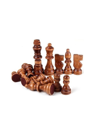 Ahşap Satranç Taşları No:35 Büyük 9cm