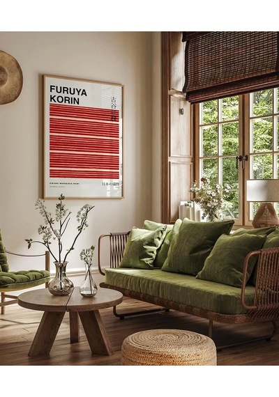 Çerçevesiz Poster Fruya Korin-vintage Japon Deseni Baskı No 3