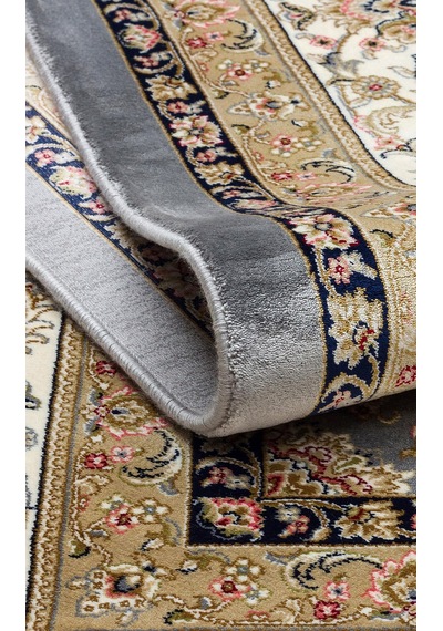 Eko Halı Isfahan Isf 03 Grey Cream Klasik Desenli Yüksek Kalite Sık Dokuma Makine Halısı