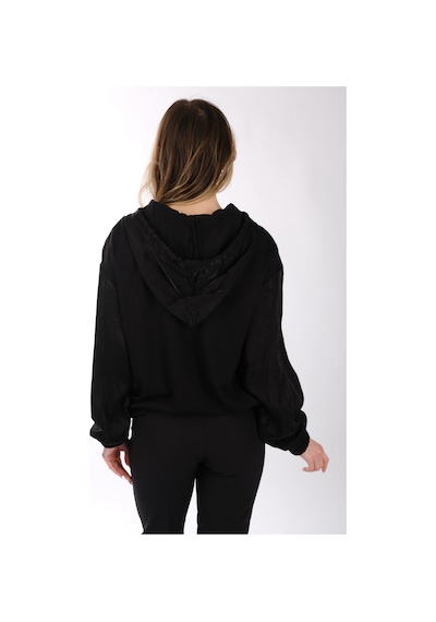 Ysatis Oversize Kapüşonlu Minimalist Kadın Ceket - Günlük Kullanım Siyah