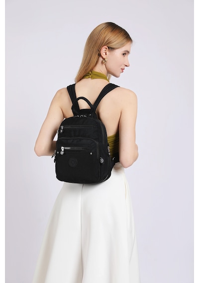 Smart Bags Günlük Küçük Boy Su Geçirmez Krınkıl Kumaş Kadın Sırt Çantası Siyah
