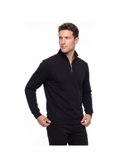 Fabrika Siyah Erkek Slim Fit Sweatshirt F6wm-swt 2051