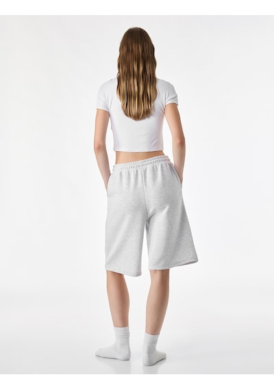 Koton Beli Lastikli Pamuk Karışımlı Rahat Kesim Şort Pijama Altı Gri Melanj 7wlk40269mk Koton Beli Lastikli Pamuk Karışımlı Rahat Kesim Şort Pijama Altı Gri Melanj 7wlk40269mk