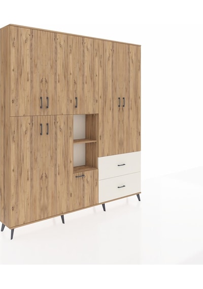 Arges Dolap 12 Raflı 2 Çekmeceli Tek Askılı 220x30x243 Çam-çam/aytaşı Atlas Çam/aytası Arges Dolap 12 Raflı 2 Çekmeceli Tek Askılı 220x30x243 Çam-çam/aytaşı Atlas Çam/aytası