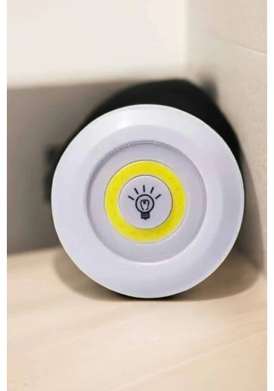 Mey İthalat Spot Lamba Led Işık 3'lü Uzaktan Kumandalı Pilli Yapışkanlı Kablosuz Çok Renkli 23979176