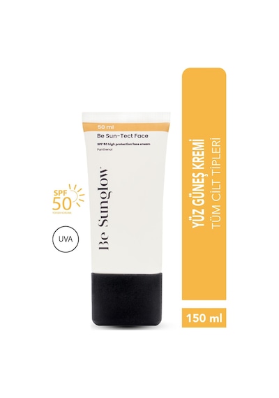 Be Sunglow Be Sun-Tect Face Yüz İçin Koruyucu Güneş Kremi SPF50+ 50 ML