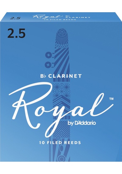 D'addario Rcb1025 Royal Bb Klarnet Kamışı No: 2.5 Orta Seviye/eğitim - 10'lu Paket Standart Sertlik, Turuncu Kutu Kalitesi Ve Dengeli Tını