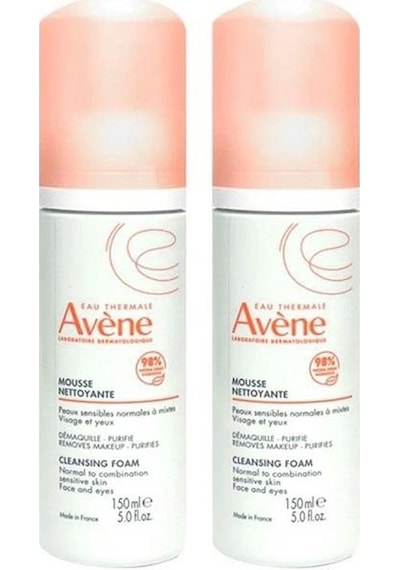 Avene Mousse Nettoyante Cleansing Foam 2 x 150 ML Avene Mousse Nettoyante Cleansing Foam 2 x 150 ML