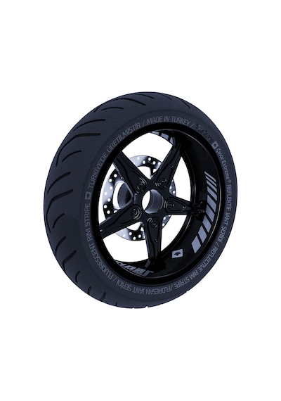 Moto Rider 4'lü Sticker Seti Taş Grisi İç Dış Jant Şeridi Kask Ve Çamurluk Çınar Extreme
