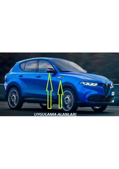 Alfa Romeo Tonale Yan Aynalar Ve Çamurluk Yanı Damla Desen Bıçak