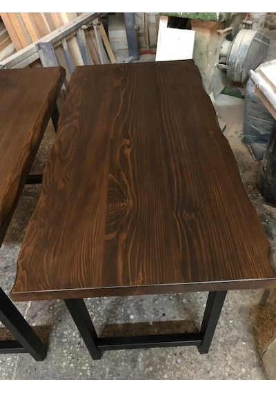 Bintaşmobilya Ceviz Rengi Kütük Masa-120X70.Cm