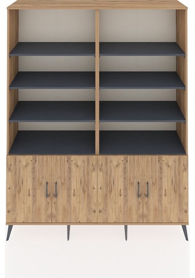 Hyperion Gardrop 10 Raflı 4 Kapaklı 176x44x221 Çam-çam/antrasit Çam/antrasit Hyperion Gardrop 10 Raflı 4 Kapaklı 176x44x221 Çam-çam/antrasit Çam/antrasit