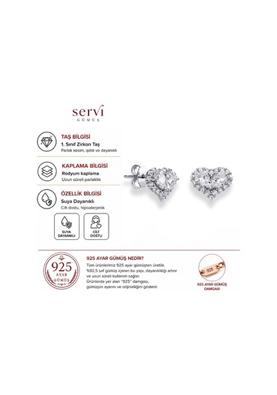 Servi 925 Ayar Gümüş Valentina Küpe-84