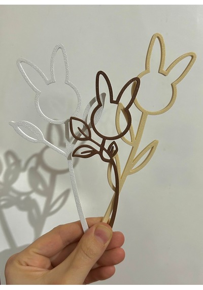 Dekoratif Tavşanlı Çubuk Seti 9'lu Çocuk Odası Ve Hediye Aksesuarı 16 , 15, 14 Cm