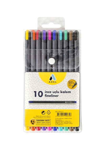 Adel Ince Uçlu Keçe Kalem 0.4 Mm 10 Renk 4201870011