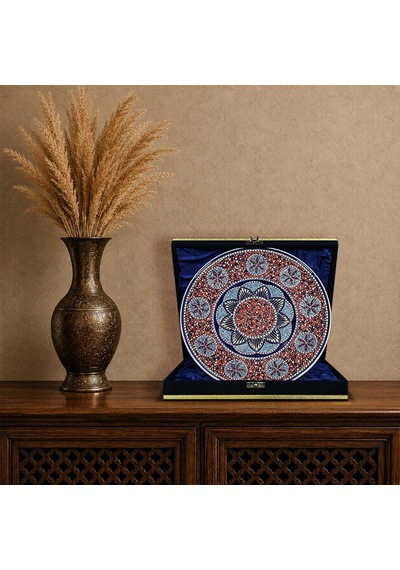 E38 El İşçiliği Çini Tabak 25 Cm - 6684