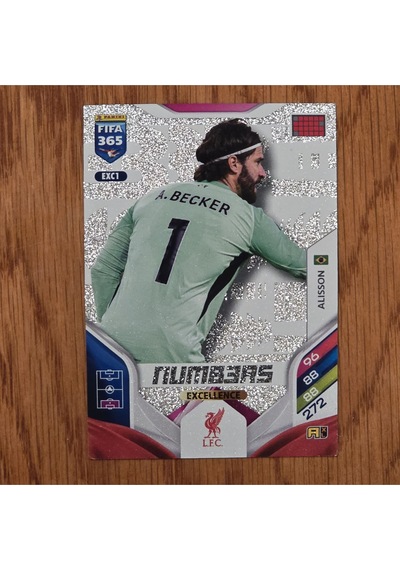 2026 Alisson Becker Excellence Numbers Oyun Kartı Exc1