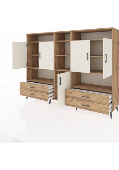 Hyperion Dolap 12 Raflı 4 Çekmeceli 5 Kapaklı 220x44x163 Çam-ayta Çam-aytaşı/çam Hyperion Dolap 12 Raflı 4 Çekmeceli 5 Kapaklı 220x44x163 Çam-ayta Çam-aytaşı/çam