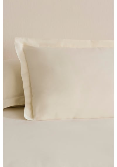 Karaca Home Basic Volanlı 2'li Yastık Kılıfı Ekru 50x70 Cm Ekru