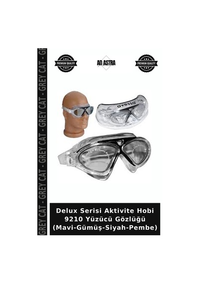 Delux Serisi Aktivite Hobi 9210 Yüzücü Gözlüğü Mavi-gümüş-siyah-pembe Çok Renkli