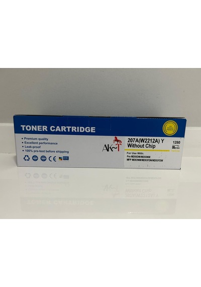 Ak Hp W2212a 207a Chipsiz Sarı Uyumlu Toner 1250 Sayfa