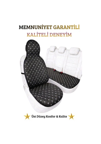 Oto Koltuk Minder Seti Terletmez Kolay Montaj Universal Koruyucu Kılıf Kumaş Gümüş
