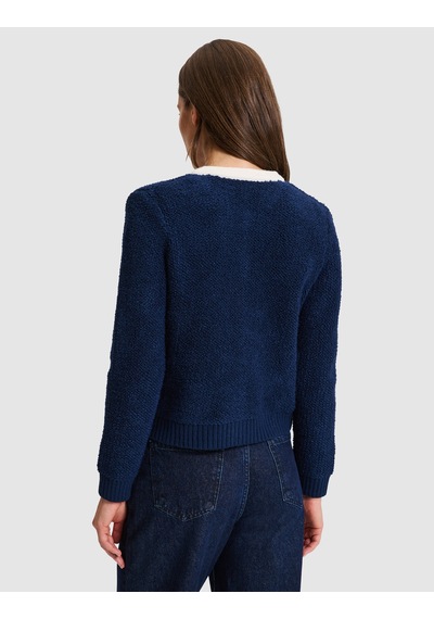 Pierre Cardin Lacivert Crop Top Triko Hırka 50331278 Vr033