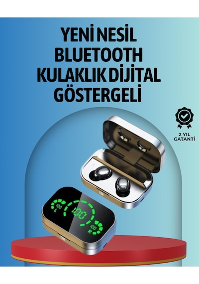 Akıllı Dijital Ekranlı Tws Kulaklık Uzun Pil Ömrü, Stabil Bağlantı