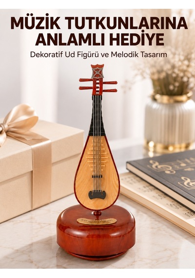 Enstrüman Figürlü Melodi Çalan Dekoratif Müzik Kutusu - Lisinya