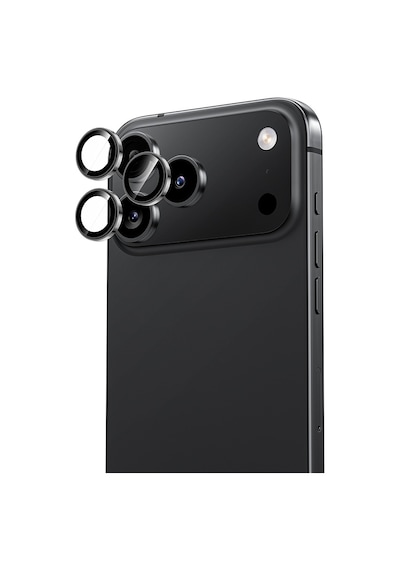 Apple Uyumlu   iPhone 17 Pro Max Benks Dr Safir Kamera Lens Koruyucu Gri