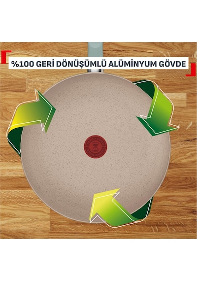 Tefal Harmony Okaliptus Mineralia+ Tava - 20 Cm Yeşil