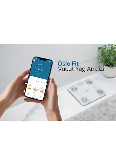 Fit Vücut Yağ Analiz Özellikli Akıllı Bluetooth Tartı