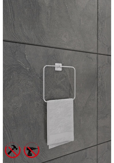 Alper Banyo Scilla Yapışkanlı Kare Krom  Kare Havluluk