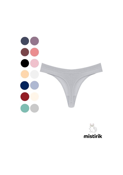 Mistirik Paulo Model Fitilli Esnek Kumaş String Tanga Gri Renk Gri