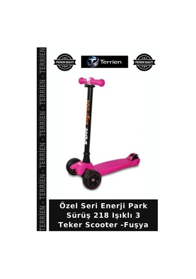 Özel Üretim 218 Işıklı 3 Teker Scooter -fuşya Neşe Tasarım Arkadaş