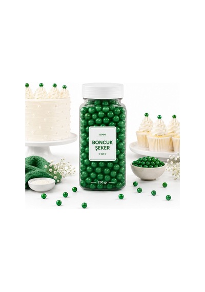 Dr. Gusto 8 Mm Yeşil Boncuk Şeker 250 Gr