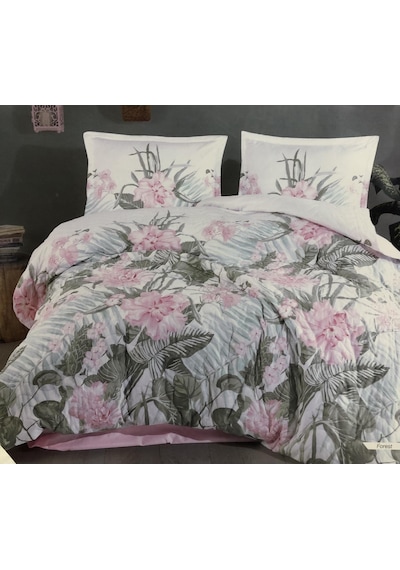 Clasy %100 Pamuk Ranforce Çift Kişilik Dört Mevsim Seti Pembe