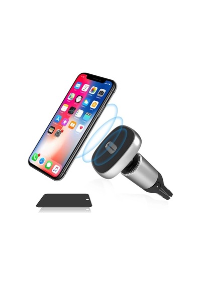 Floveme Güçlü Mıknatıslı 360 Döner Universal Araç Havalandırma Telefon Tutucu- 5775 Gri