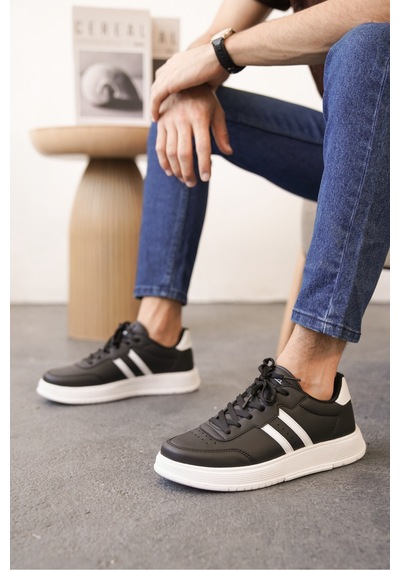 Daxtors Daxors D0163 Günlük Ortopedik Erkek Sneaker Spor Ayakkabı Siyah-beyaz