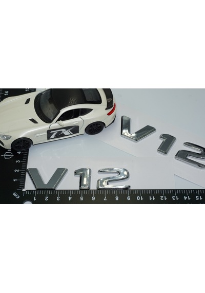 Dk V12 Çamurluk Yanı Krom Abs 3m 3d Yazı Logo Seti Benz İle Uyuml