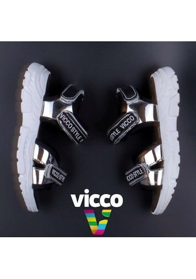 Vicco Club 321.B20Y.371 Kız Çocuk Sandalet Gümüş 22-25 Gümüş