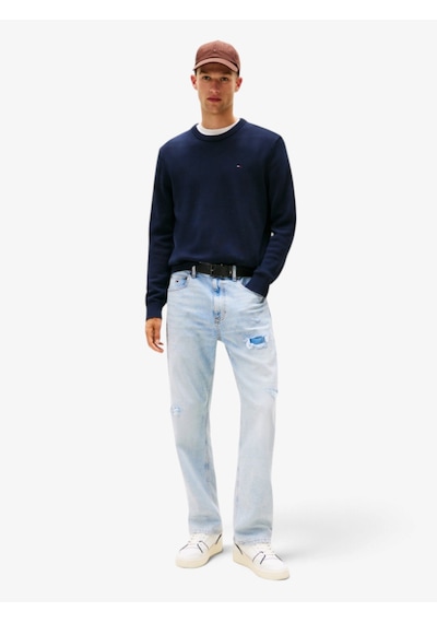 Tommy Hilfiger Tjm Slım Ess Sweater Ext Erkek Mavi Kazak - Dm0dm21787